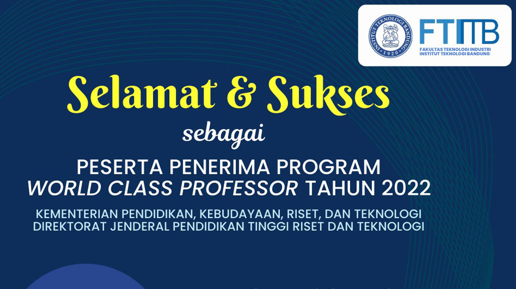 Selamat dan Sukses sebagai Peserta Penerima Program World Class Profesor Tahun 2022